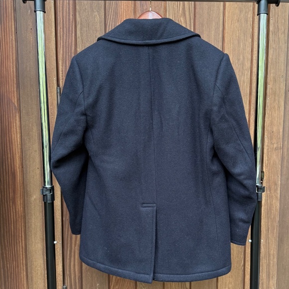 L.L. Bean Italian Wool Navy Blue Double Breasted Peacoat, Men's M - Picture 2 of 11